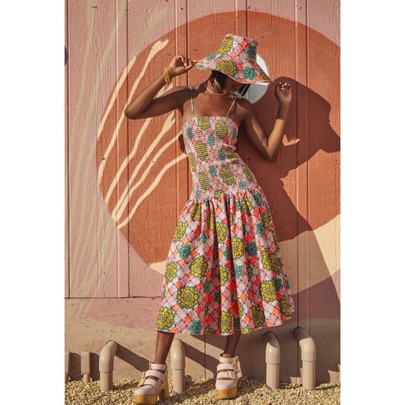 TUCKERNUCK autumn adeigbo Pink Floral Winnie dress NWT Size 8 - Picture 1 of 7